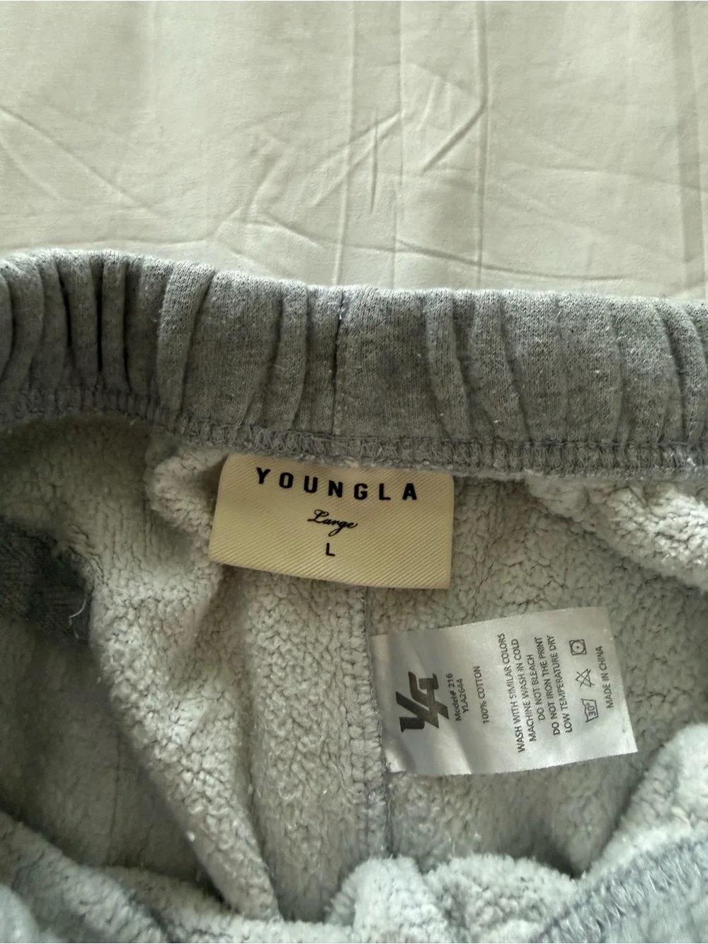 YoungLA Gray Fleece-Lined Sweatpants